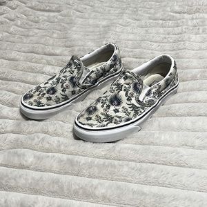Floral Slip-on Vans Shoes - Women’s 5